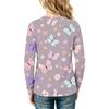 Kids' Long Sleeve Neck Printed T-Shirt Casual Top for Boys and Girls