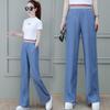 Pantalones de Pierna Ancha de Denim Tencel de Cintura Alta para Mujer - Seda de Hielo, Edición Verano 2026