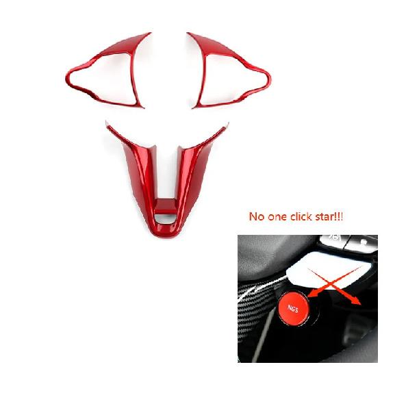 Für Hyundai Veloster JS N 2019-2023 i30 N /CN7 N 2024 2025 Auto Lenkrad Knopf Rahmen Kinn Dekoration Abdeckung Zierleiste