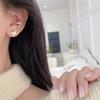 Cute Cartoon Cat Snapper Burnt Stud Earrings Combination, New Small and Delicate Earrings, Free for Female Students To Sleep