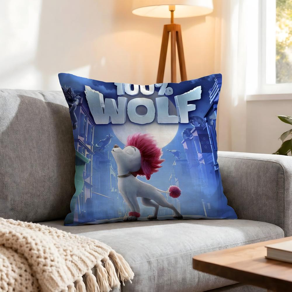 Movie Wolf Cushion Cover Pcs Decorative Covers Soft Cushion Case for Sofa Couch Decor x x Pillowcases