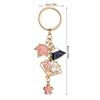 [FOMIYES] Keychain Set - Japanese Style - Mt. Fuji, Cherry Blossoms, Autumn Leaves - 5-Piece Set - Japanese Style Souvenir Bag Charm - Enamel Zinc