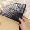 1pc-Women's Folding Paper Hand Fan, Suitable for Chinese Fans At Parties, Bamboo Folding Fan, Suitable for Weddings and Decorati