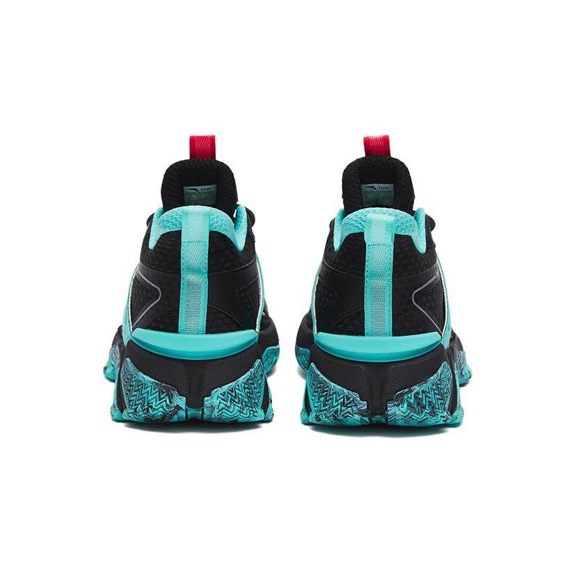 Anta Kids Sniper Durable Non-Slip Low-Top Basketball Shoes Kids sneaker Black Green 312311115-4