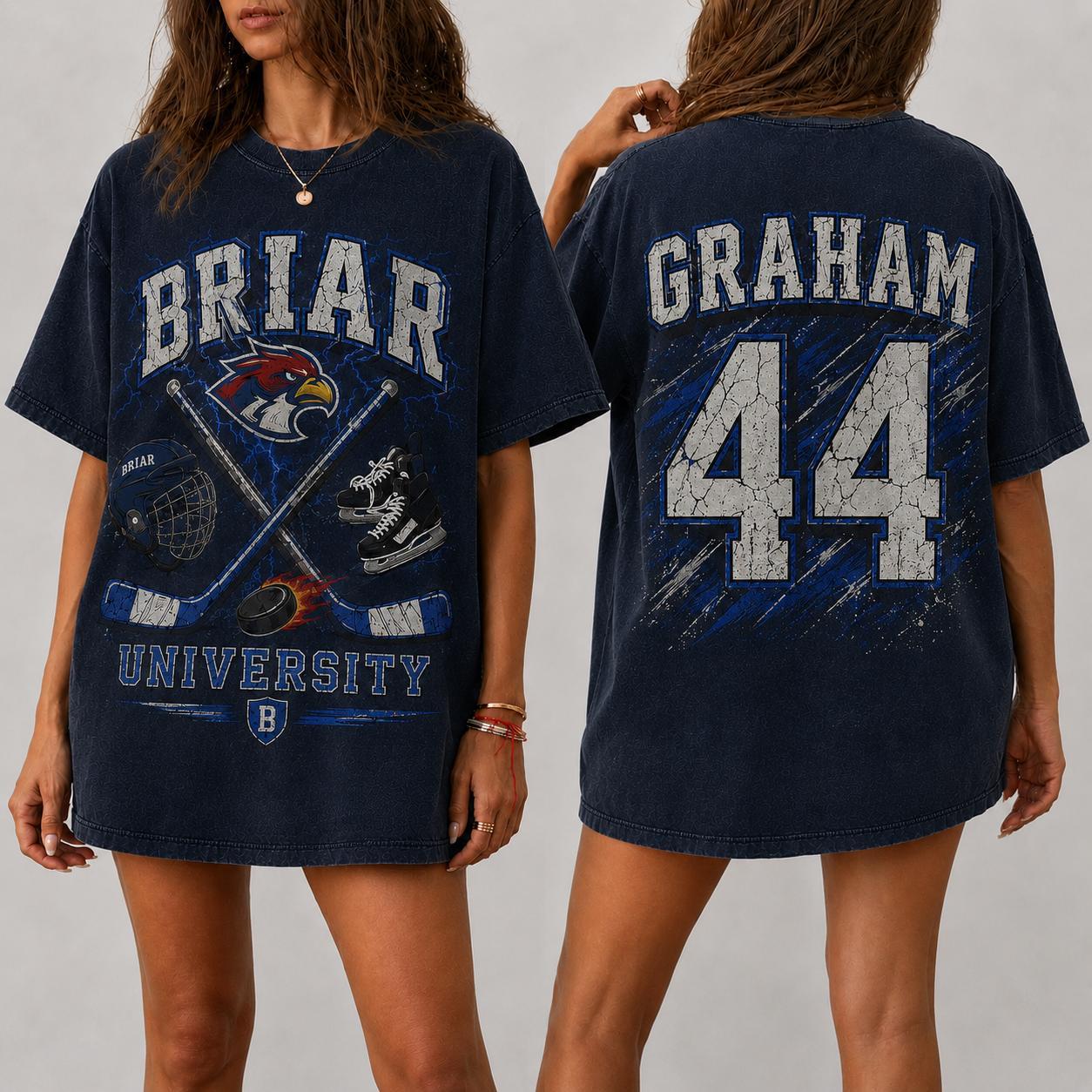 Off Campus Garrett Graham 44 Graphics Unisex Retro Shirt Men s Women s   O-neck Ice Hockey Jersey Streetwear T-shirt Daily Wear Cool Top 4XL