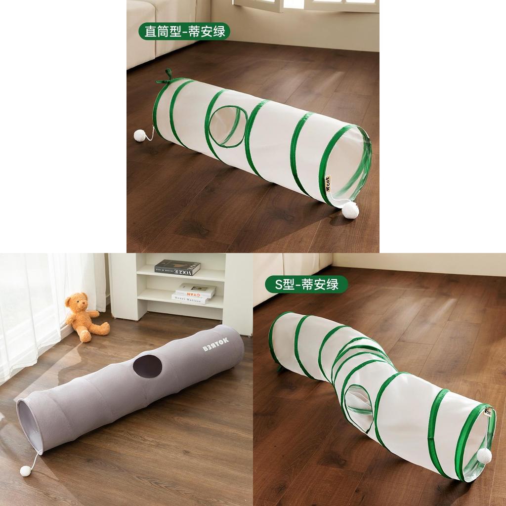 Cat Play Tunnel With Collapsible Structure For Enrichment And Exercise