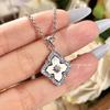 Italian Vintage Bratti Gray Mother Of Pearl Jewelry Set Clover Full White Shell Necklace Ring Earrings Women