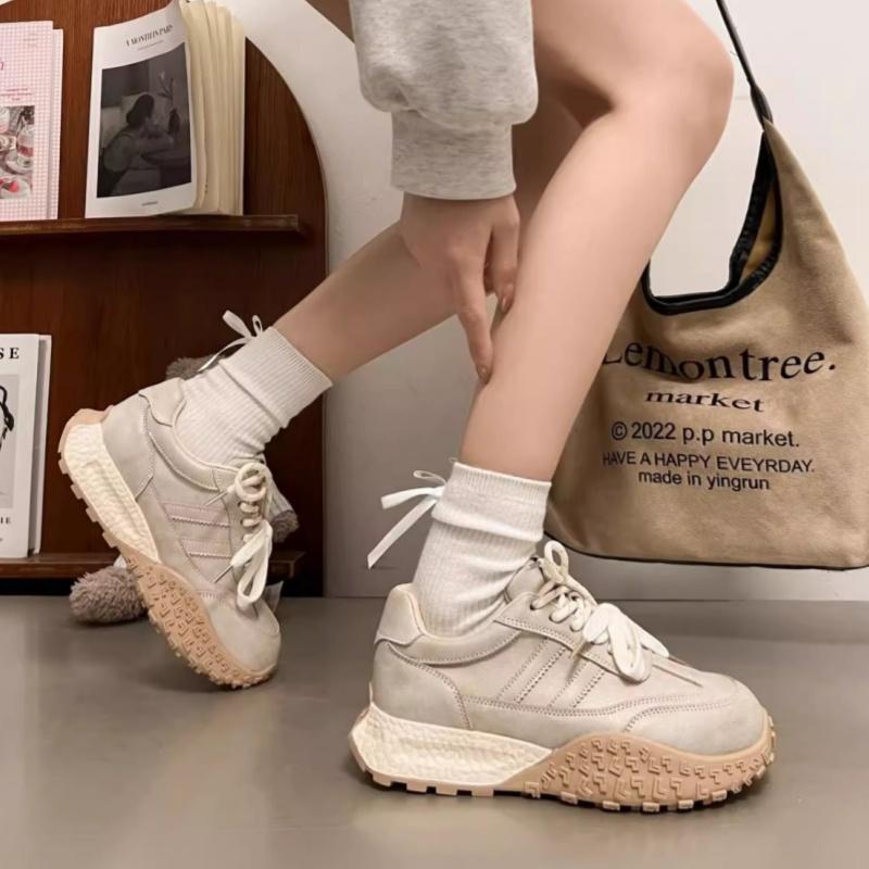 Mode Neu 2025 Übergröße Keil Slipper Bequem Verschleißfest Neu Schnürschuhe Herbstmode Plateau-Sneaker Lässige Sneaker