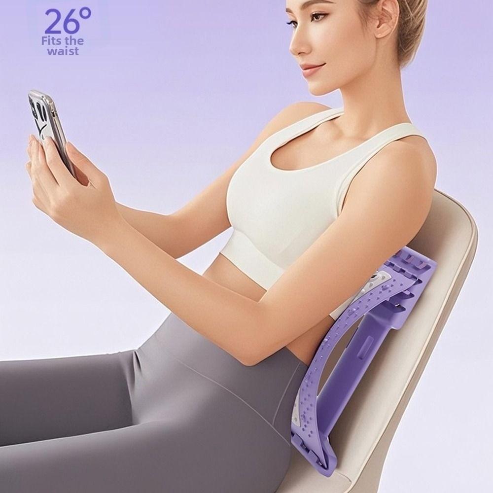 Adjustable Lumbar Stretcher Ergonomic Design Waist Support Cushion Back Massager  Spine Discomfort