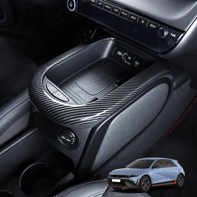 For Hyundai IONIQ 5 N 2024 2025 Center Console Charger Panel Water Cup Holder Cover Trim LHD/RHD