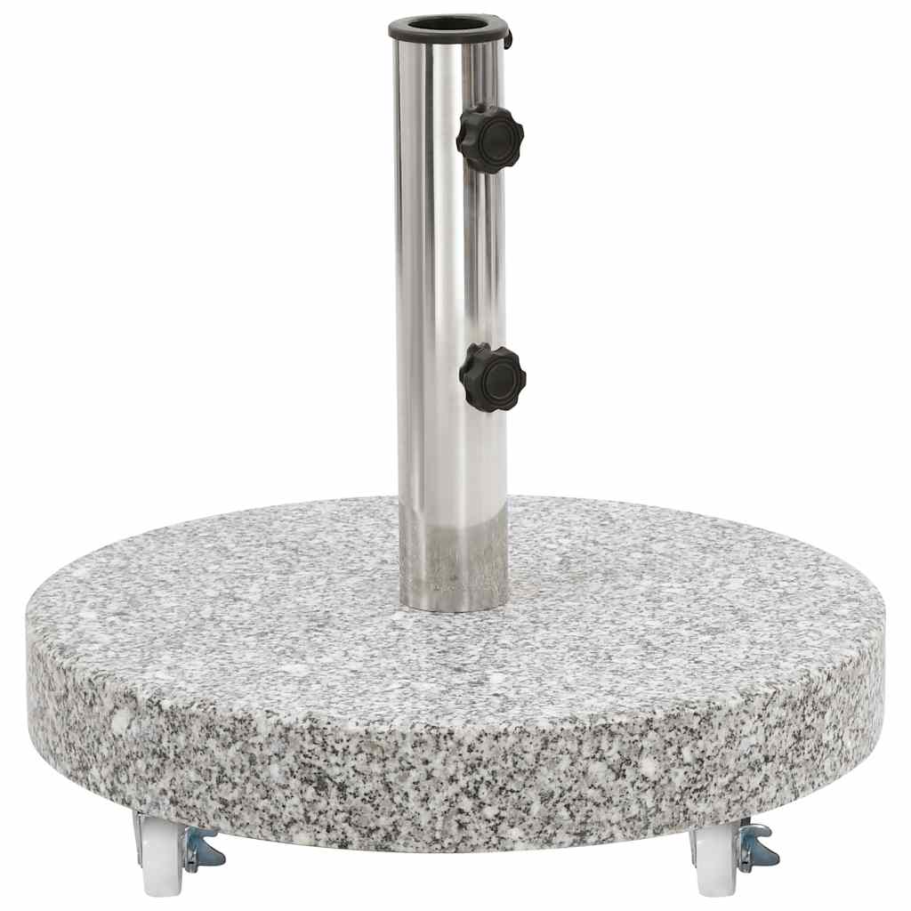 Granit-Sonnenschirmständer 30 kg Rund Grau