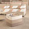 Super Large Blanket Basket Rectangle Woven Baskets for Storage Cotton Rope For Living Room Toy Basket with Handle