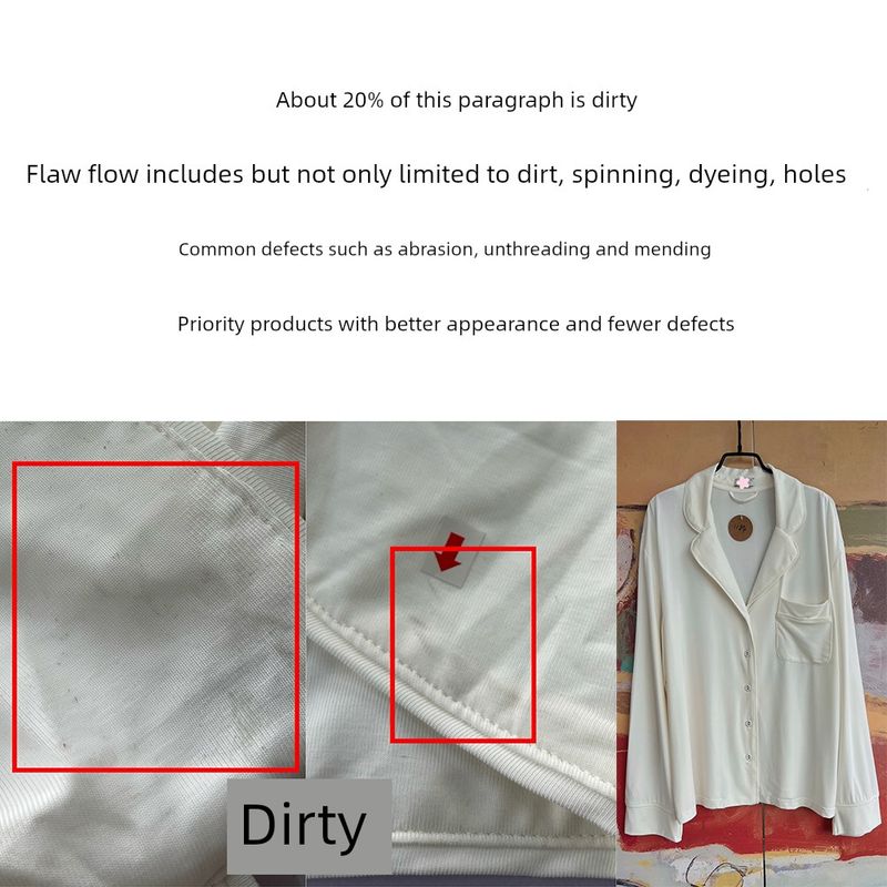 

Foreign Trade Original Order Lim * E Super Silky Viscose Fiber Long sleeve Pajamas Style Shirts French style Trendy Idle Style Shirt C7 Rice White L