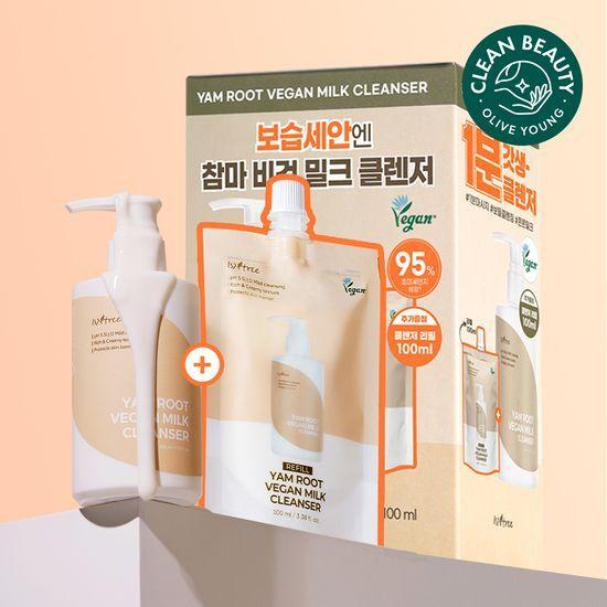 ISNTREE Yam Vegan Milk Cleanser 220ml Refill Plan (+100ml Refill)
