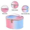 Gradient color portable portable large-capacity cosmetic bag, made of PU