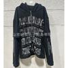 Unisex Oversized Hooded Sweatshirt With 3D Printed Graphic Streetwear Loose Fit Black Pullover