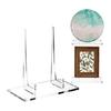 Acrylic Display Holders Plastic Display Stand Easel for Decorative, Clear Easel Stand for Postcard and Small Pictures