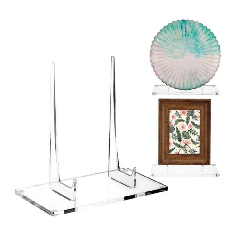 Acrylic Display Holders Plastic Display Stand Easel for Decorative, Clear Easel Stand for Postcard and Small Pictures