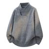 Mens Oversized Knit Sweater Hooded Cardigan Warm Fleece-Lined Casual Winter Pullover Youth