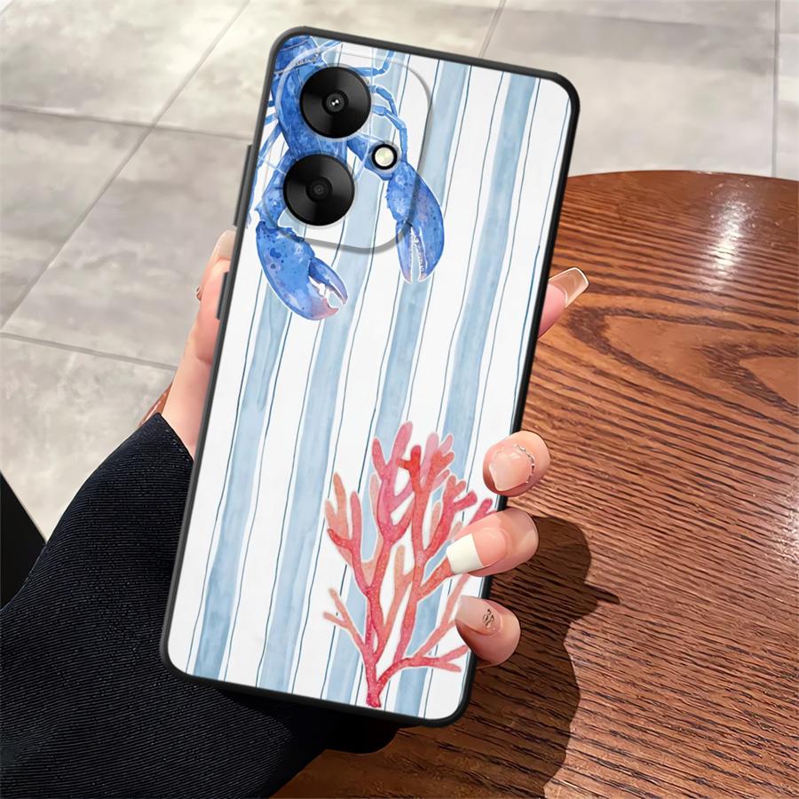 Marine Animals Soft Back Phone Cover Case for Xiaomi Redmi 12 A1 A2 Plus 9T 13C 9A 9C A5 K40 K50 Gaming 10 12C K60