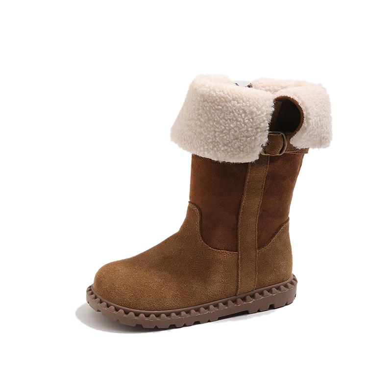 

Style Girl s snow boots winter style lined warm cotton boots long boots for girls 37 верблюд