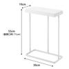 Yamazaki Jitsugyo Slim Garbage Bag Holder with Lid 45L Side Open Set of 2 White W39 x D19 x H55cm Tower Trash Can Easy to Replace 1727 (per piece)