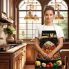 1pc Linen Apron, Pasta-Themed Printed Apron, Home Kitchen Cooking and Baking Apron, Italian Cuisine Theme Apron