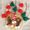 5/50Sets Mini Knitting Scarf Wine Bottle Decor Christmas Party Tabletop Dinner DIY Decorative Ornaments Mini Santa Hats Scarf