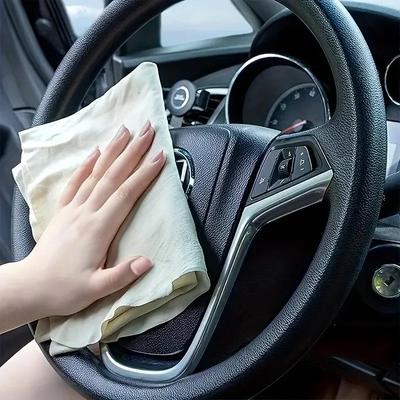 Ultra-fine Suede Suede Cloth for Car Glass, Stripe Deerskin Towel, Professional Car Cleaning Cloth. Car Cleaning and Maintenance