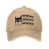BatUnisex Symbol  Grainy Logo Unisex Style Baseball Cap  Distressed Washed Hats Cap Vintage Outdoor Summer Adjustable Sun Cap
