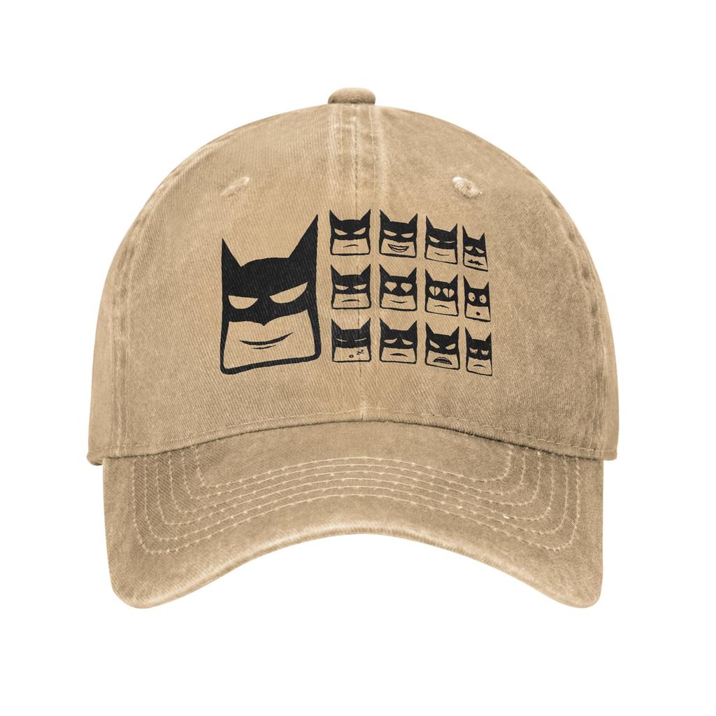 BatUnisex Symbol  Grainy Logo Unisex Style Baseball Cap  Distressed Washed Hats Cap Vintage Outdoor Summer Adjustable Sun Cap
