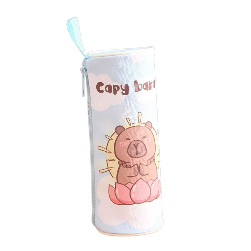 Gifts PU Capybara Pencil Bag Large Capacity Cute Cartoon Pencil Cases School Supplies
