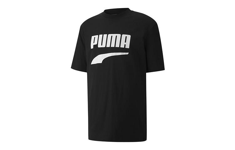 PUMA Downtown T Shirts Men s Black Crew Neck Moderate Straight Fit 599177-01 L