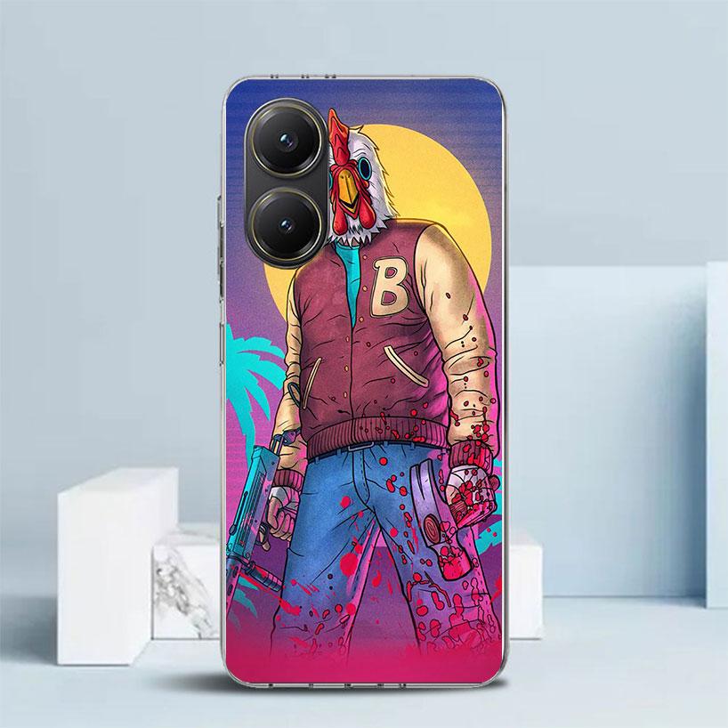 Game Hotline Miami Soft Cover for Xiaomi Poco F7 Ultra X7 X6 X5 Pro M7 Phone Case Redmi 15 15C 13 13C 12 12C 10 10C Print Shell