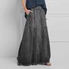 American-Style Gradient Denim A-Line Skirt: Spring/Autumn Casual Elegance 2024