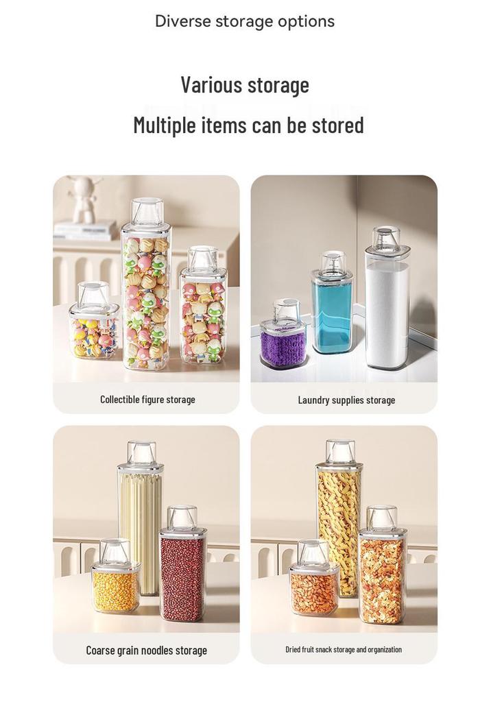 Sealed Food-Grade Kitchen Jar: Pest & Moisture-Proof Storage for Rice, Flour, Grains & Cereals