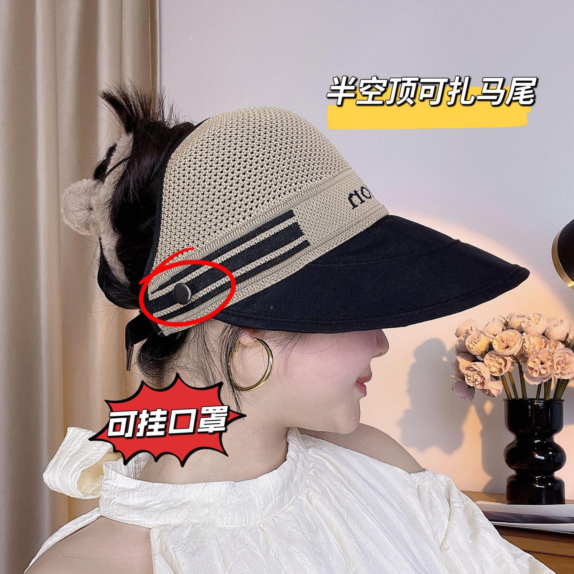 

New extended brim mesh top cap women s spring and summer big head circumference fashion versatile sunshade outdoor travel sunscreen cap