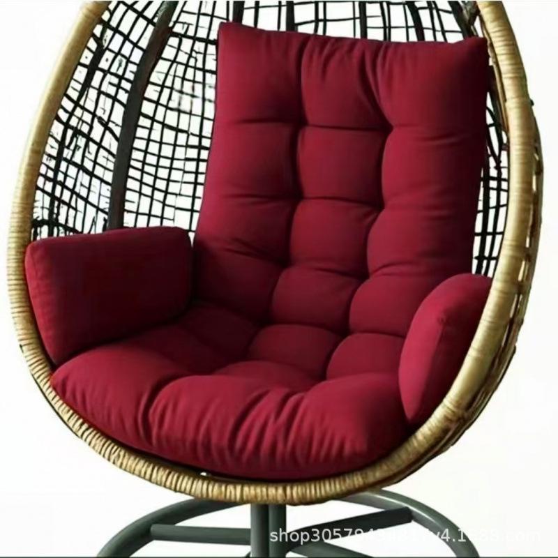 Thickened Hanging Basket Seat with Enlarged Backrest Cushion for Swing, Single Sofa, or Rocking Chair