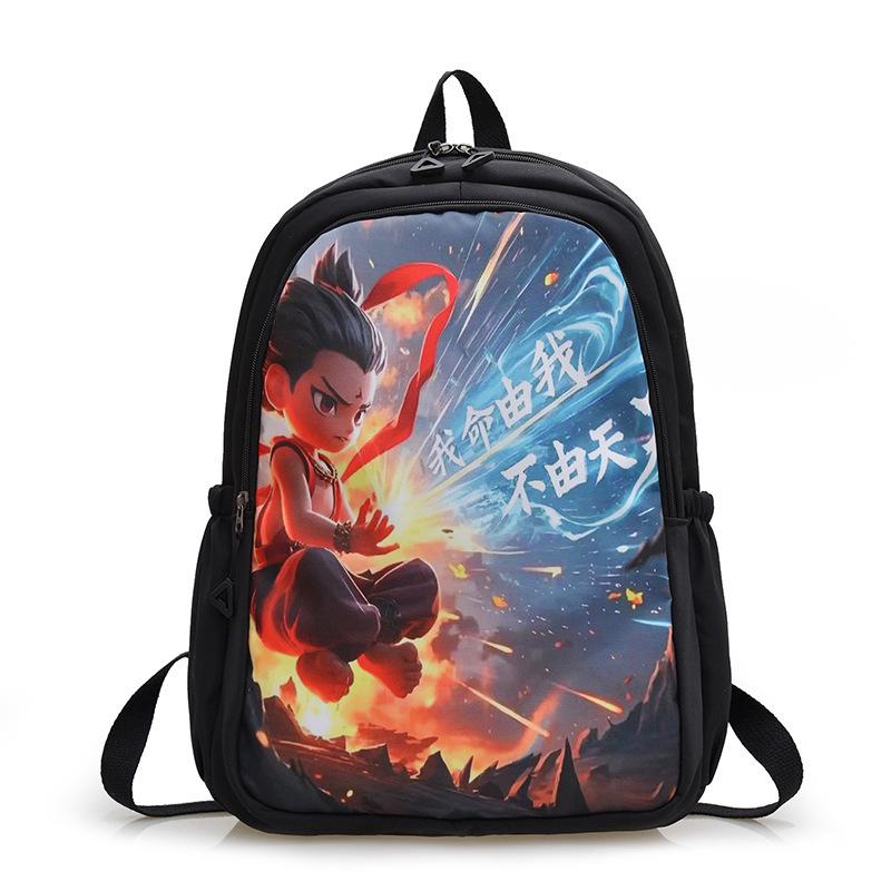 

2025 Nezha Student Backpack: Versatile Decompression Double Shoulder Bag for Boys and Girls