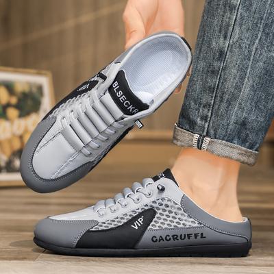 YRZL Herren Hausschuhe Outdoor Slides Atmungsaktives Mesh Herren Sandalen Bequeme Outdoor Sandalen Lässiges Leichtes Sommer Schuhwerk