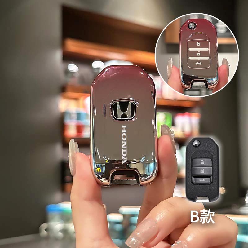 For Honda Civic Accord City Odyssey CR-V XR-V HR-V Vezel Jade Jazz Crider TPU Car Remote Key Case Cover Protective Holder Shell