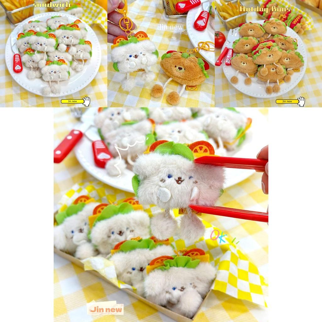 Cute Hot Dog Plush Keychain With Soft Material For Backpack Accessories And Gift Ideas