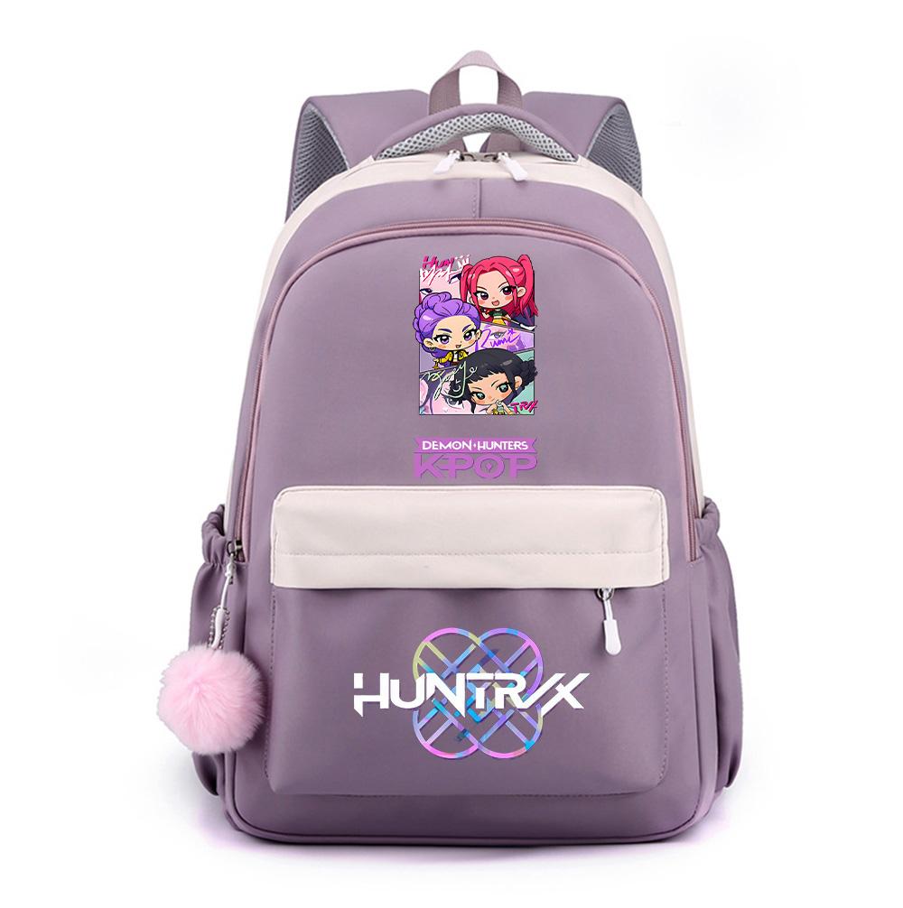 Anime Cartoon K-Pop Demon Hunters Printed Large Capacity Waterproof Backpack for Teenger Student Girl Boy Schoolbag Bookbag Gift Travel Bag
