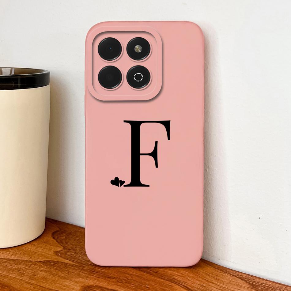 For Honor X6B Plus Case Simple Heart Letters Soft Liquid Silicone Phone Housing For Honor X6 B X6b+ Full Protection Back Covers