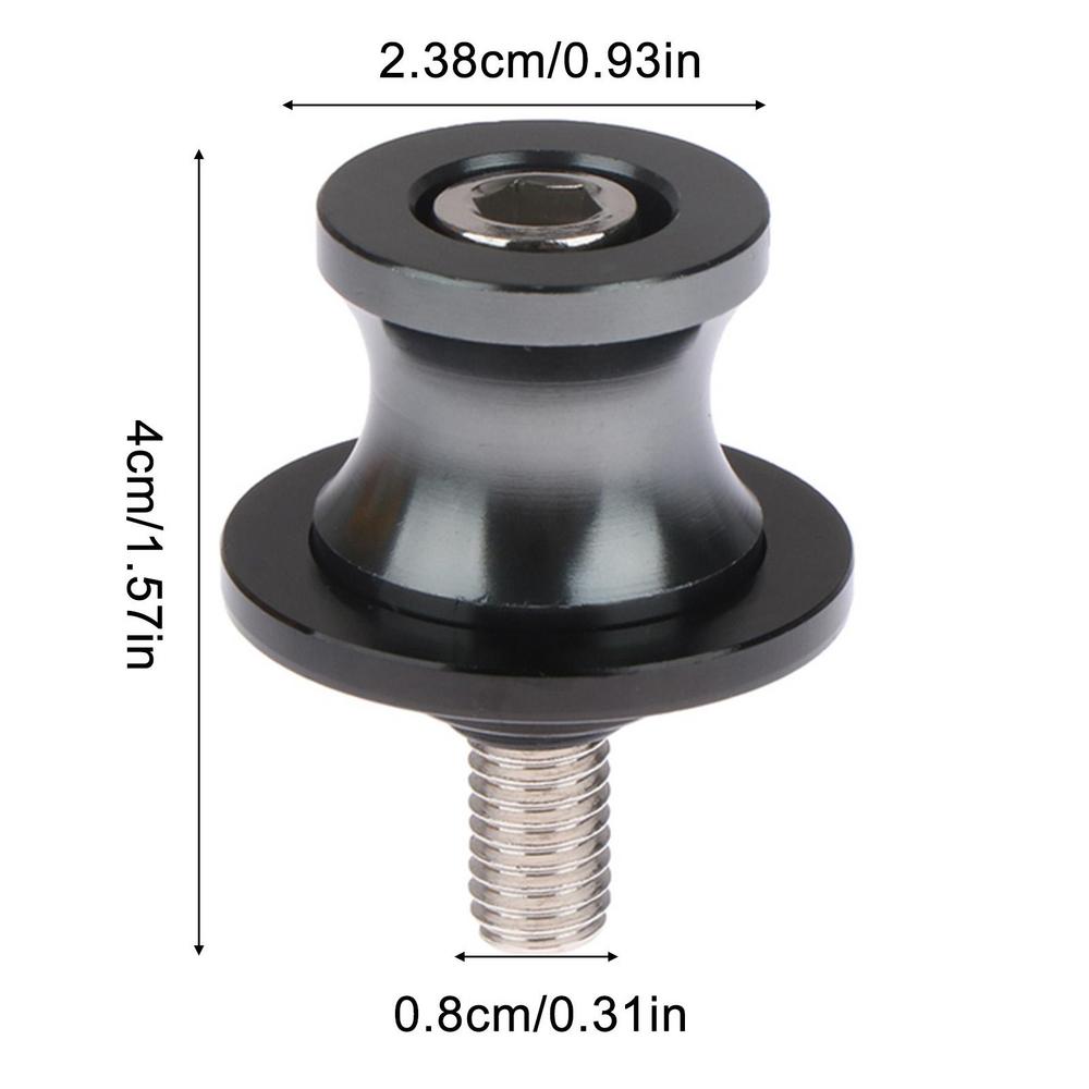 Motorcycle Swing Arm Sliders M8 Swing Arm Slider Stand Screws Swingarm Spools For Lifting Pin Screw Rear Sliders M8 Threads