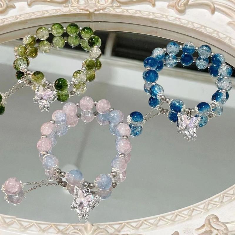 Set Fairy Butterfly Beaded Bracelet Handmade Elegant Boho Charming Jewelry For Women Girls Stylish Party Gift