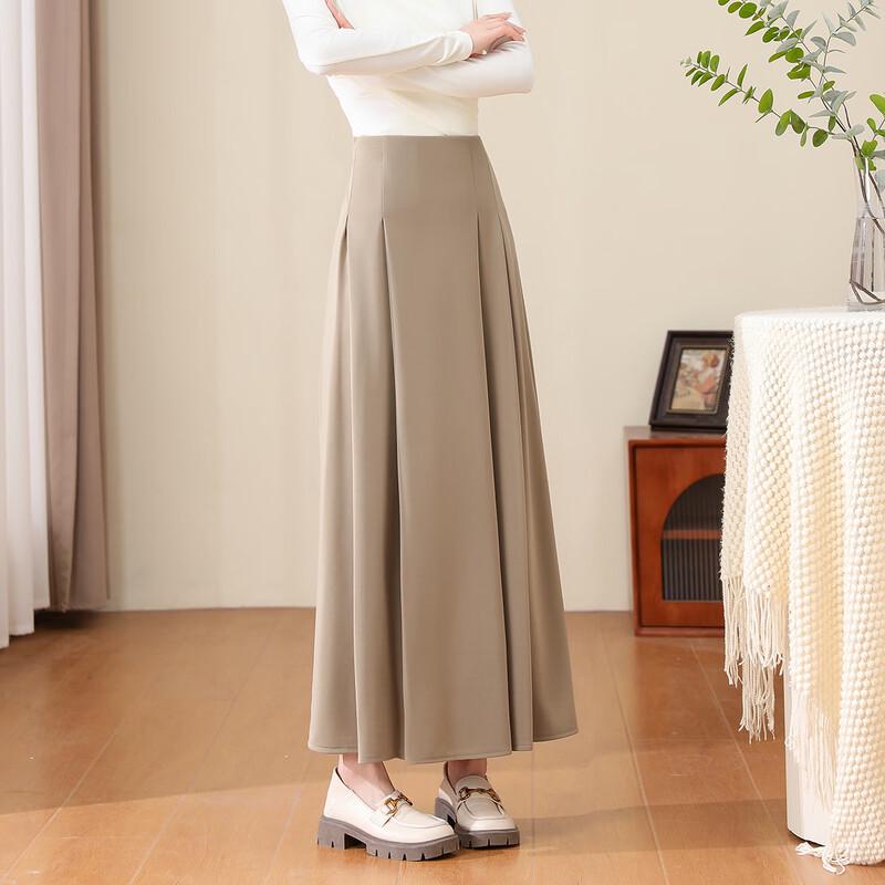 TERRE BLEUE Women s A-Line Pleated Long Skirt XL (115-125 catties)