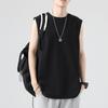 Summer Cotton Tank Tops Men Solid Color Sleeveless Tees Loose Vest Men's Casual Sports Comfortable Breathable O-Neck Tank Tops