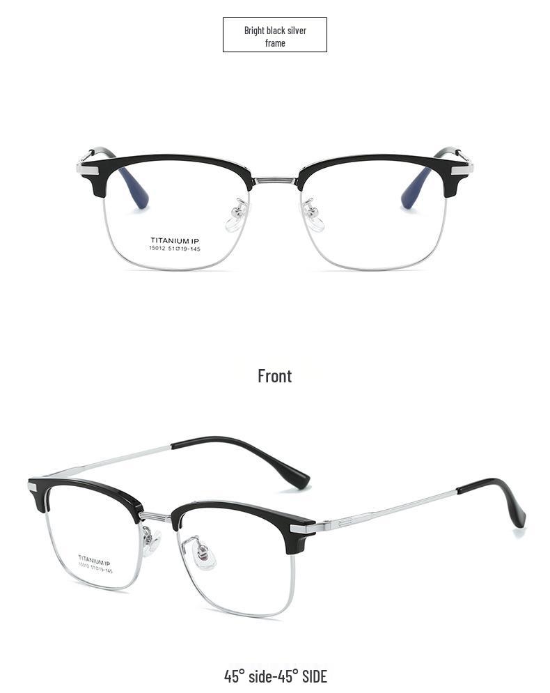 2024 Stylish Business Eyewear: TR Titanium Frame Glasses with Fade-Resistant Vacuum Electroplating - Model 15012