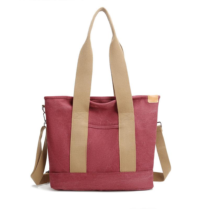 Women's Large Capacity Tote Bag Lightweight Canvas Shoulder Handbag